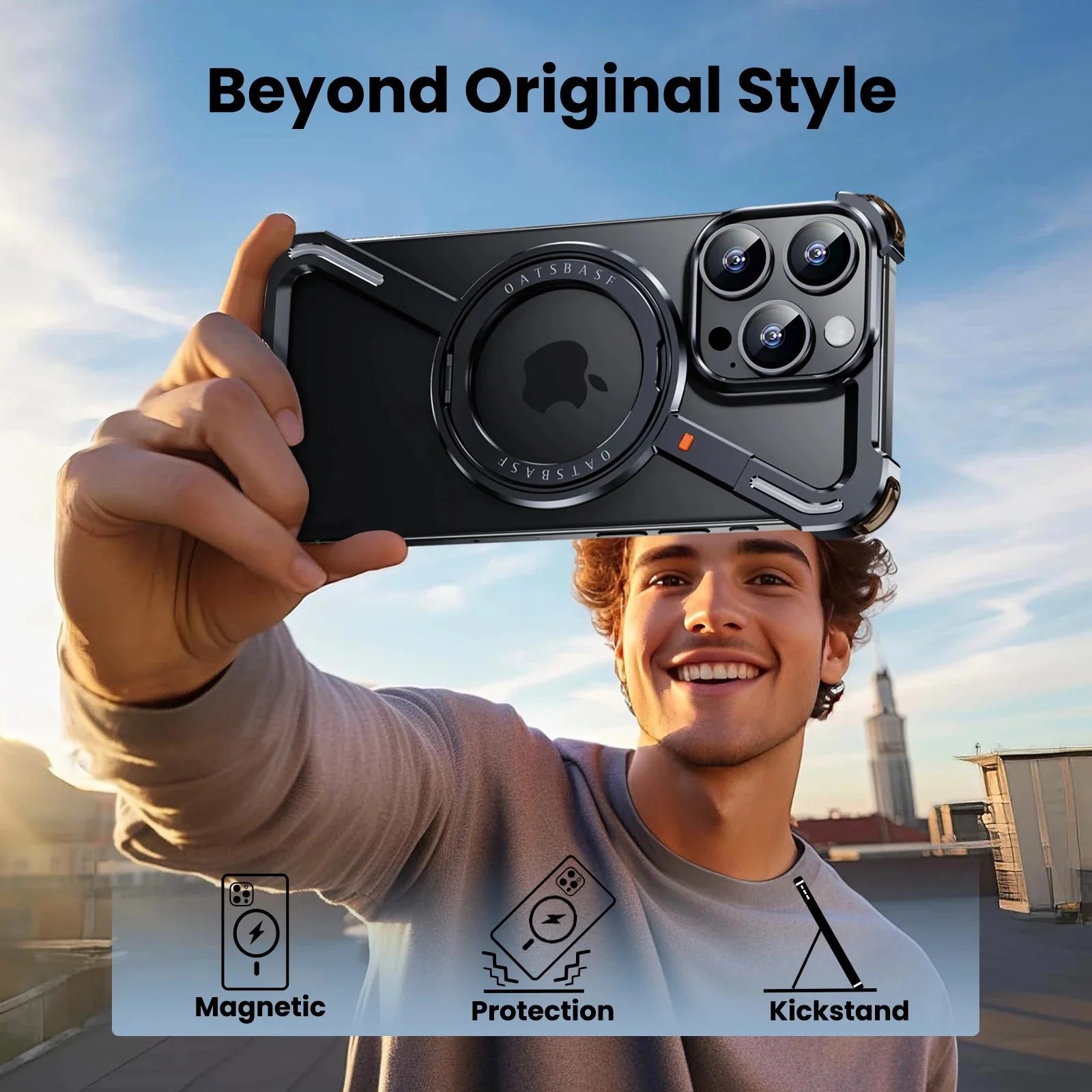 Z Shape Metal Magsafe Phone Case - BEIPHONE